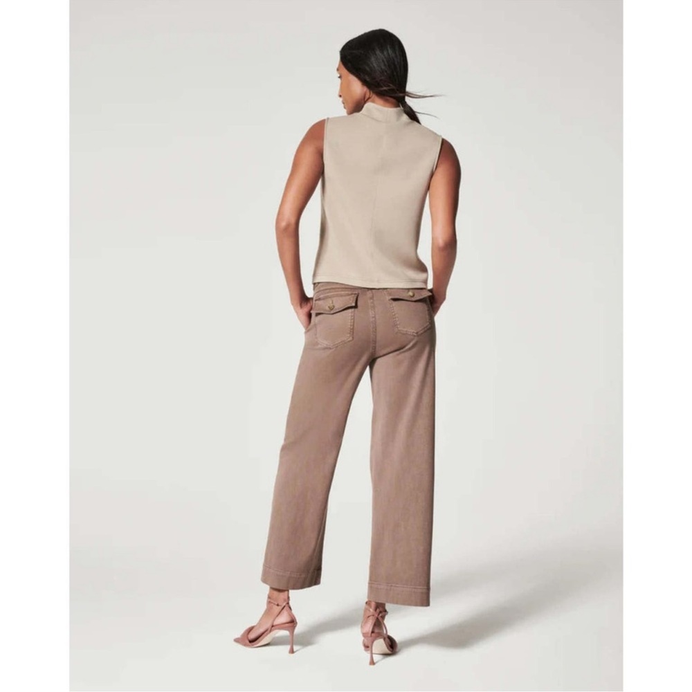 SPANX Stretch Twill Wide Leg Crop Pant Size XL - Picture 4 of 16